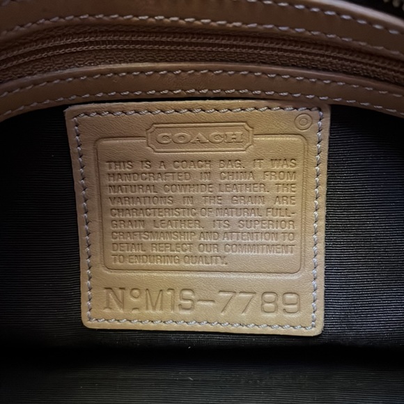 Coach vintage tan leather handbag - Picture 4 of 9